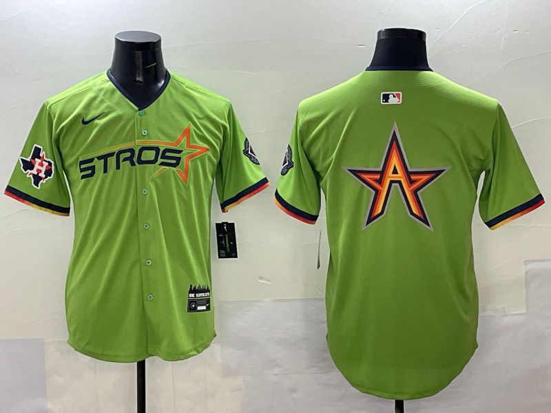 Men Houston Astros Blank Green three generations Joint Name 2025 Nike MLB Jersey style 7